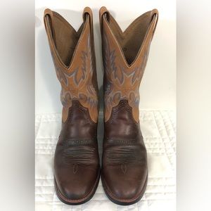 Ariat Heritage Stockman Barrel Brown Boot. Size 11.5D